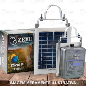 ZS20i BI LITIO ELETRIFICADOR SOLAR C/ BAT. INTEG. ZEBU